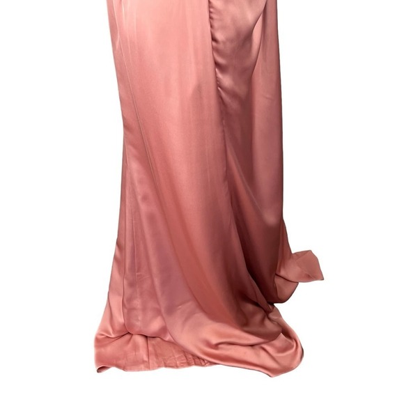 DESSY‎ COLLECTION ONE-SHOULDER TRUMPET GOWN IN DESERT ROSE NWOT WOMEN'S 16R - Picture 14 of 16